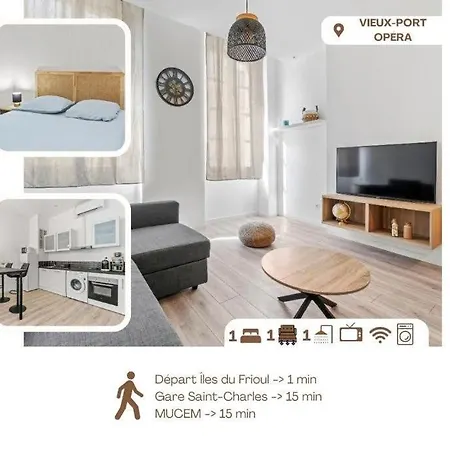 Appartement Spacieux T2 Vieux Port Opera